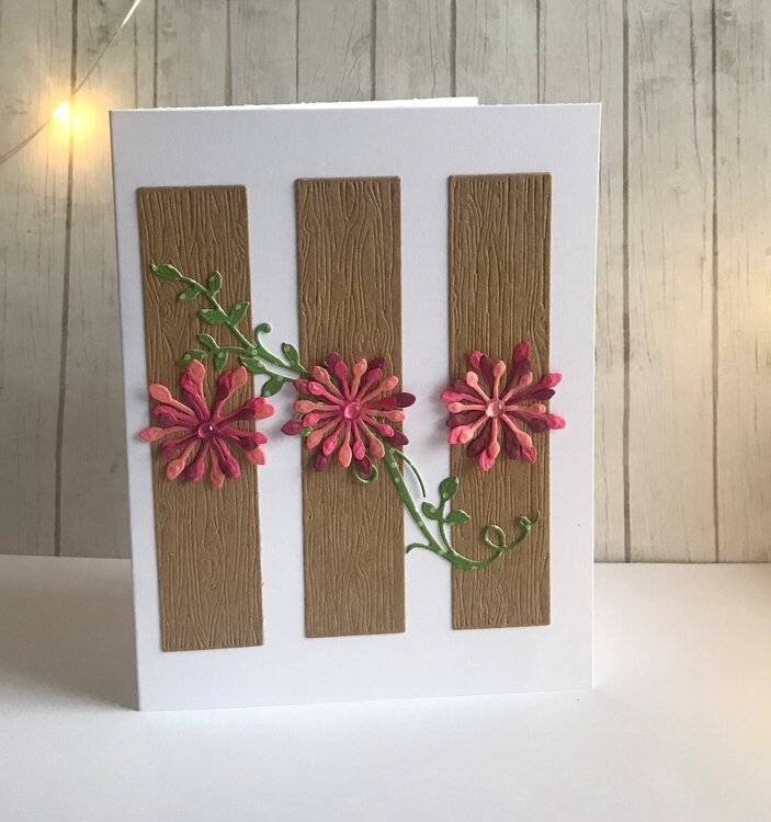Wooden Planks with Flowers