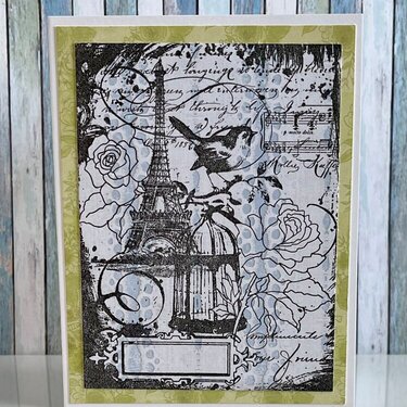 Eiffel Tower collage any occasion card
