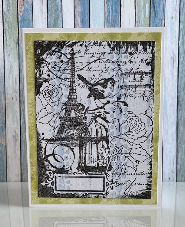 Eiffel Tower collage any occasion card