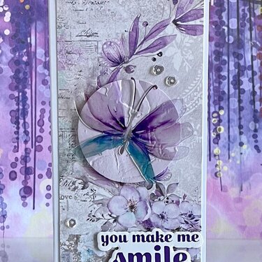 You make me smile card