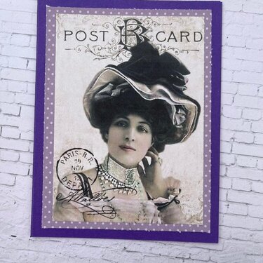 Vintage Lady Post Card