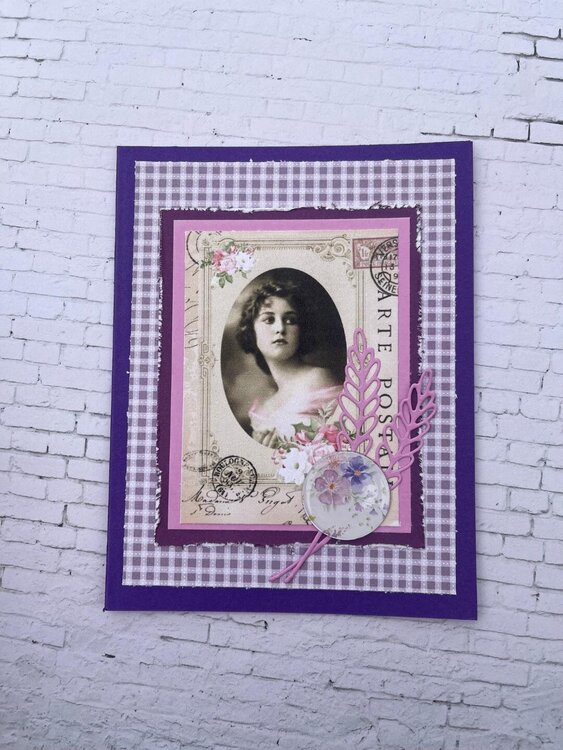 Vintage Lady Carte Postale