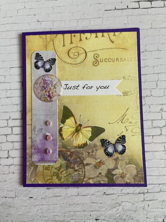 Just for You Butterfly card