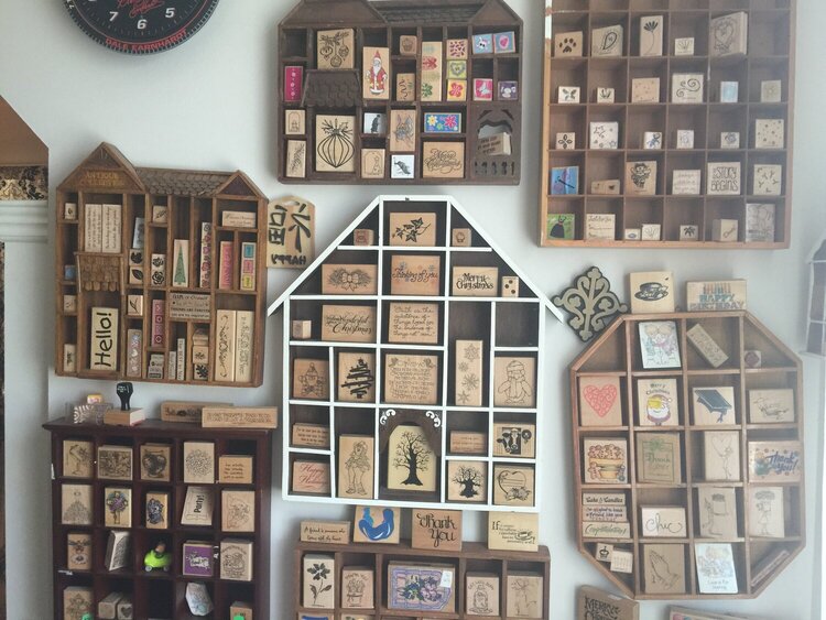 Wooden stamp storage