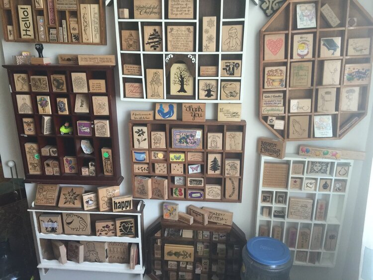 Wooden stamp storage