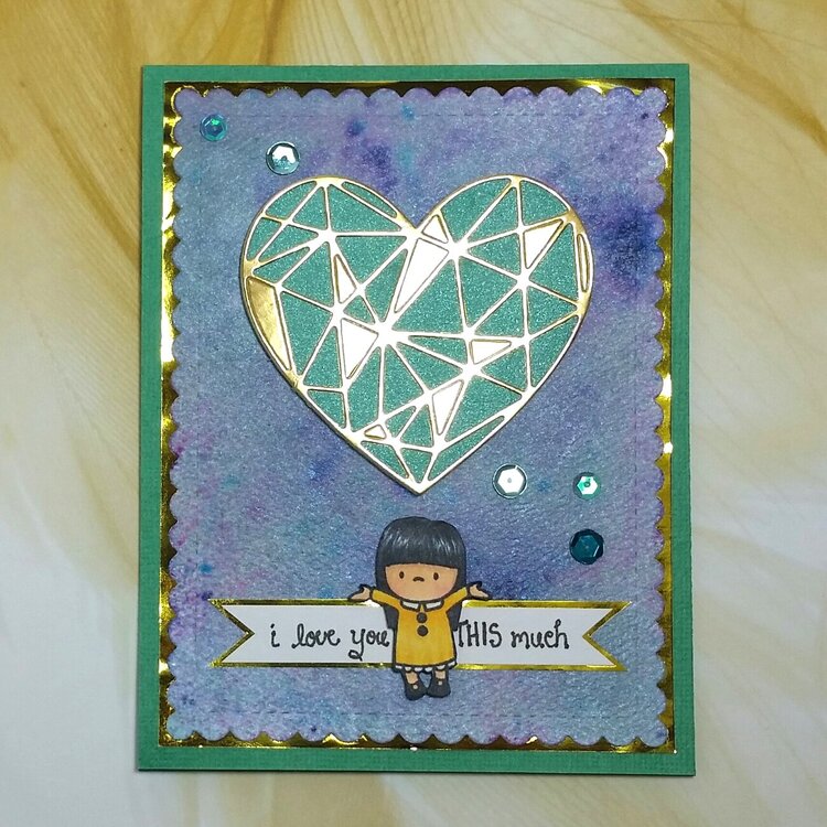 i love you THIS much card