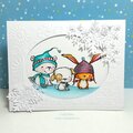 Watercolored Holiday Critter Card