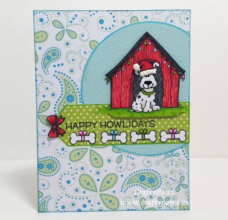 Happy Howlidays Doggy Christmas Card