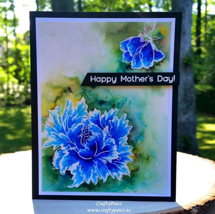 Watercolored Mothers Day Card