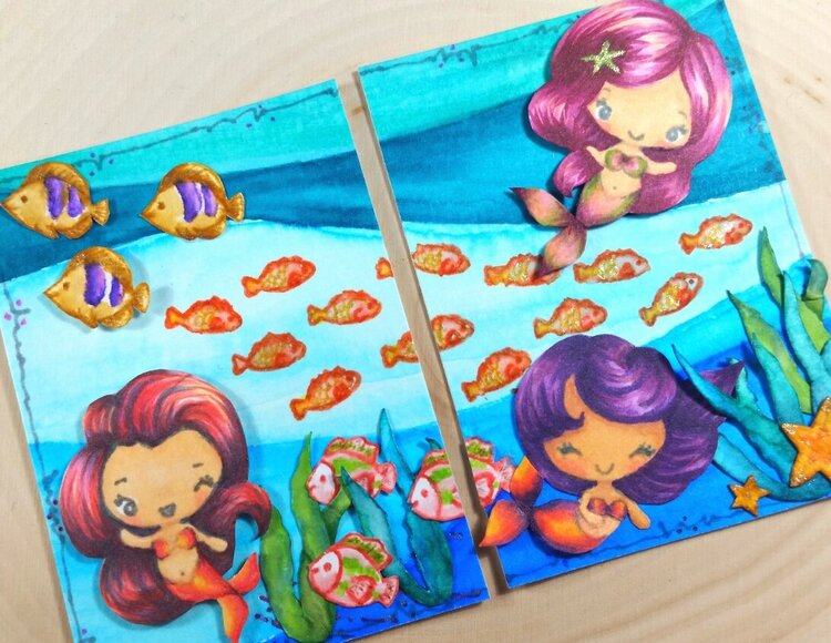 Little Mermaid ATCs (Artist Trading Cards)