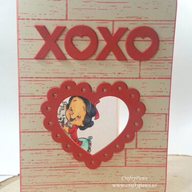 Puppy Love Peekaboo Inside Out Card