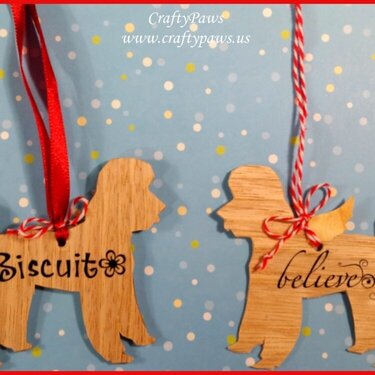 Personalized Wooden Dog Ornaments
