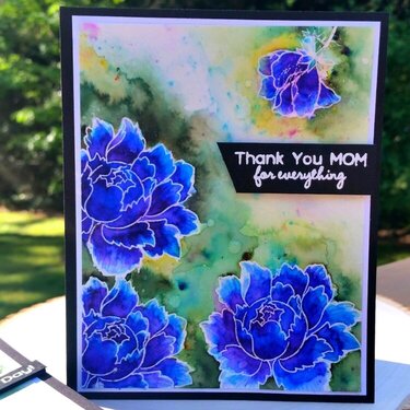 Watercolored Floral Mothers Day Card