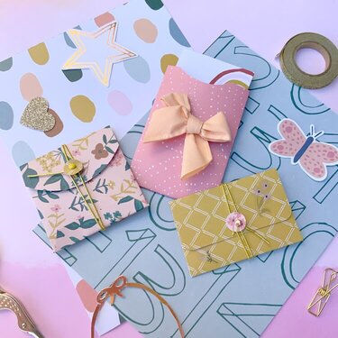 Fun pockets for scrapbook or mini albums