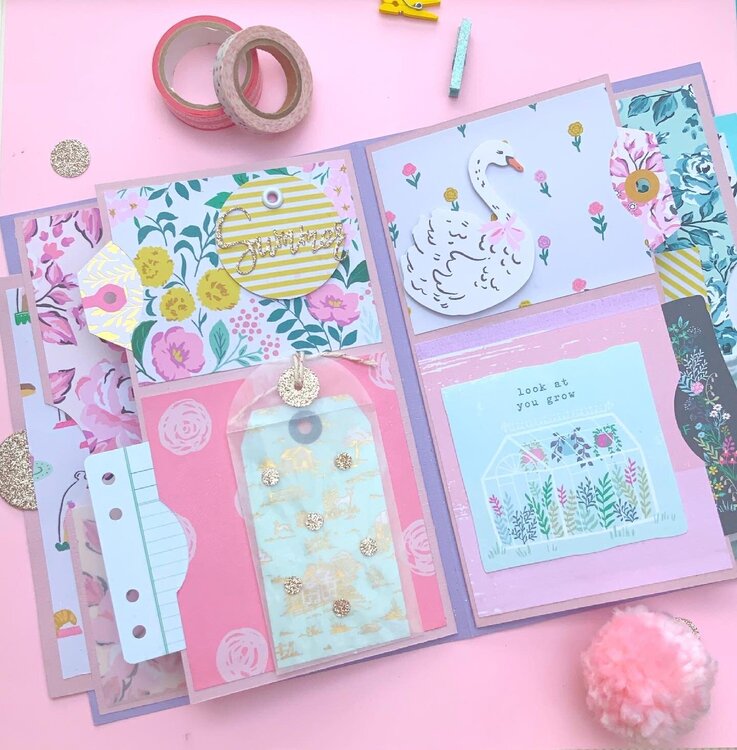 Mini Album Full of Fun Flip Pages and Tuck ins