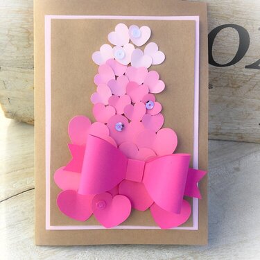 monochromatic heart card (valentine)