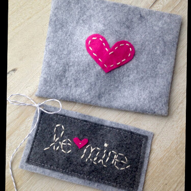 Felt Valentine Tag and Envelope