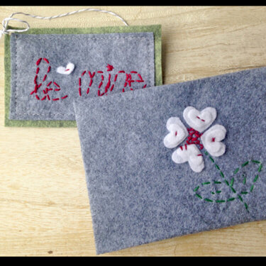 Felt Valentine Tag and Envelope