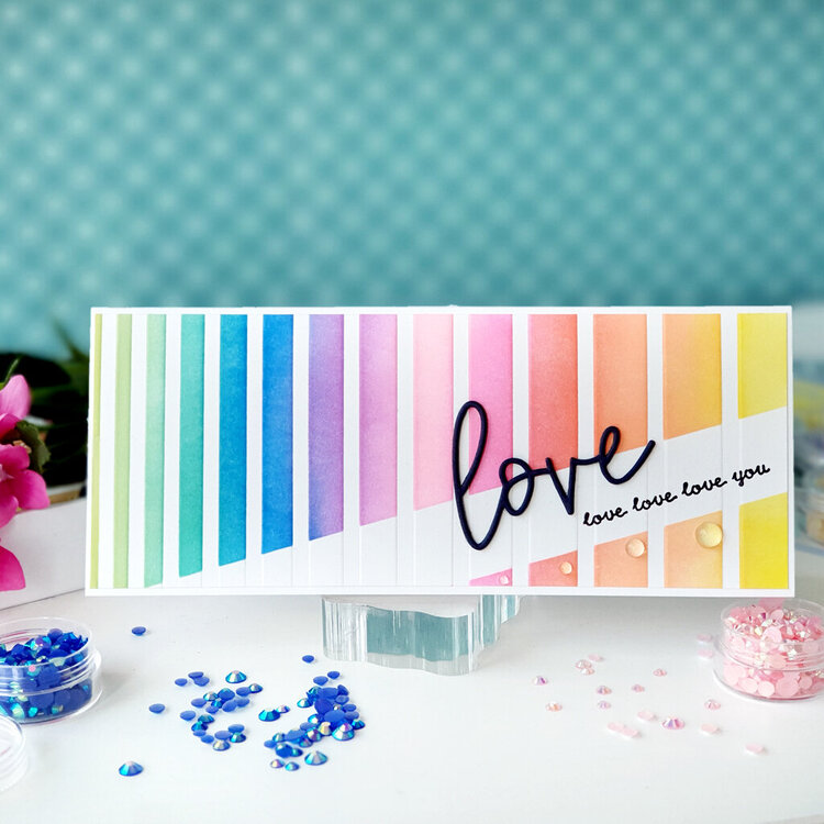 Valentines Rainbow Card