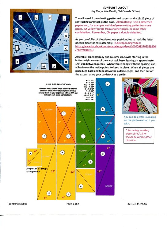 Sunburst Directions