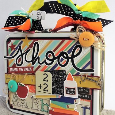 Back To School Altered Lunch Box and Card Set