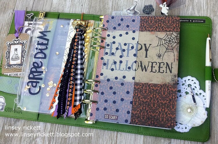 Halloween Planner Spread and Ribbon Tassel