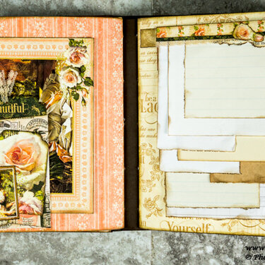 Library Pocket & Torn Notepad for a Junk Journal