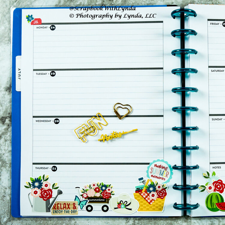 The Joys of Summer Planner Spread