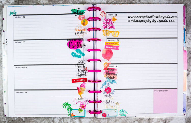 Summer Planner Page