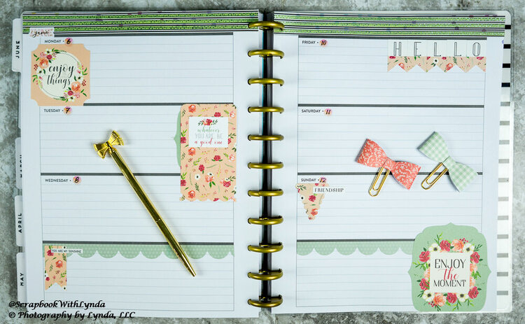 Using Scrapbook Supplies in a Planner