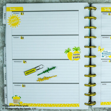 Lemonade and Sunshine Planner Spread