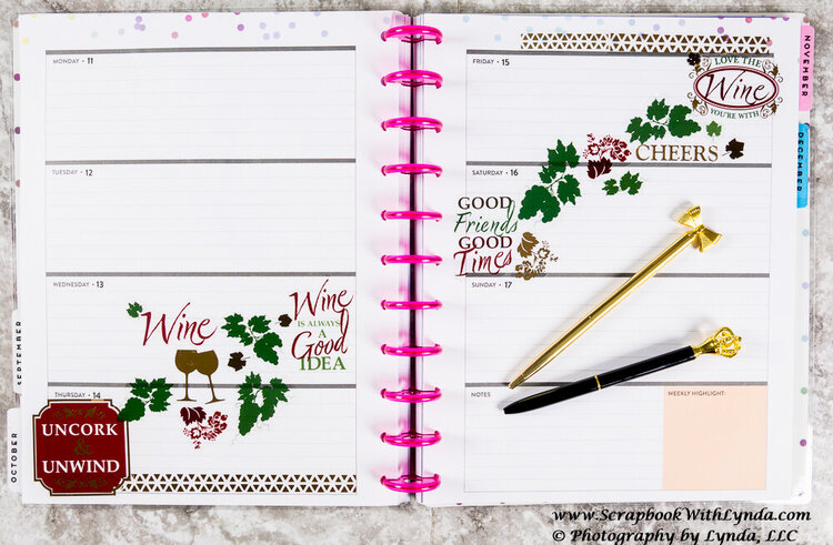 Wine Tasting Planner Spread