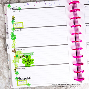 St Patrick's Day Before the Pen Planner Spread