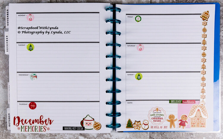 Christmas Cookie Christmas Planner Spread