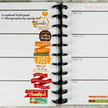 Be Thankful Planner Spread