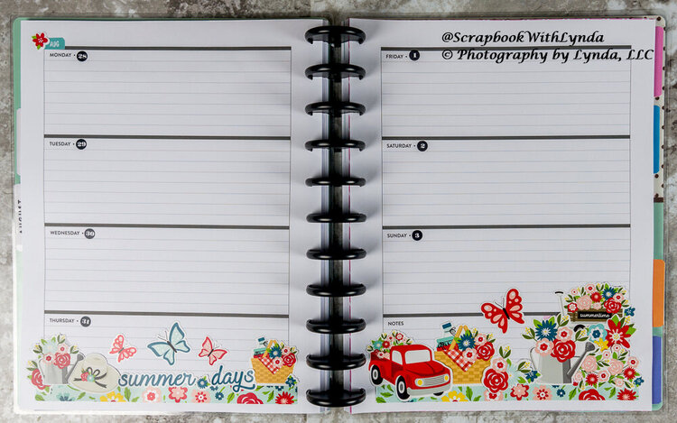 Summer is for Picnics and Flowers Planner Spread