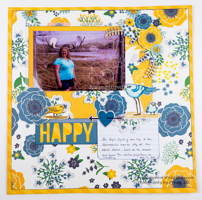 Large elements on a scrapbook layout