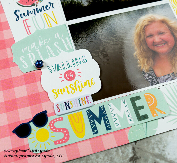 Fun Way to Use Busy Scrapbook Paper on a Layout