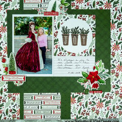 Belle at Christmas Scrapbook Layout