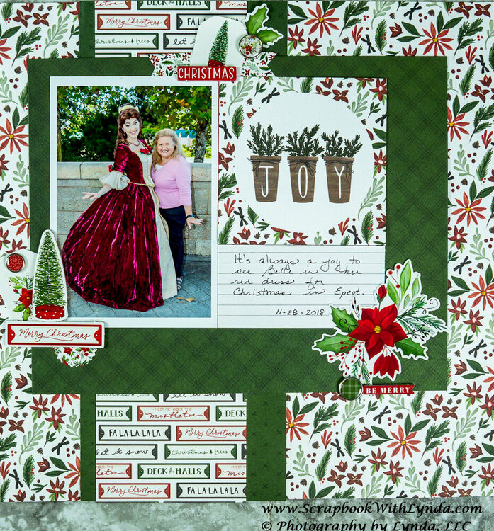 Belle at Christmas Scrapbook Layout