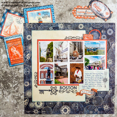 Boston Scrapbook Layout