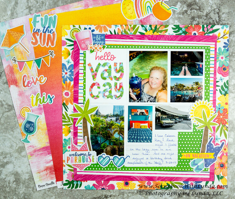 Cabana Bay at Universal Orlando Scrapbook Layout