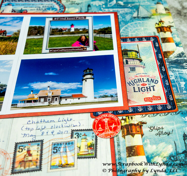 Lighthouse Scrapbook Layout with Graphic 45