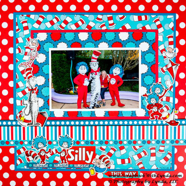 Cat in the Hat with Thing 1 &amp; Thing 2 Scrapbook Layout