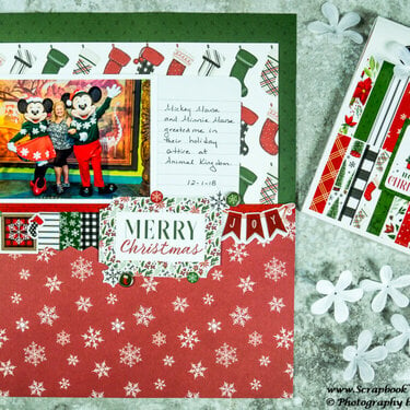 Christmas Mickey &amp; Minnie Scrapbook Layout