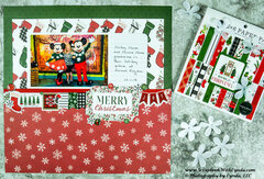 Christmas Mickey & Minnie Scrapbook Layout