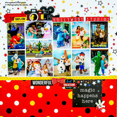 Disney World Hollywood Studios Scrapbook Layout