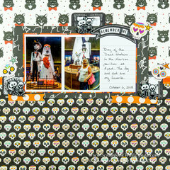 Day of the Dead Scrapbook Layout - Disney Epcot
