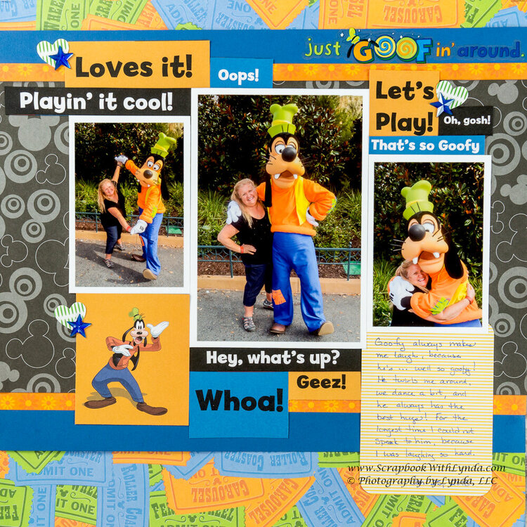 Disney Goofy Scrapbook Layout