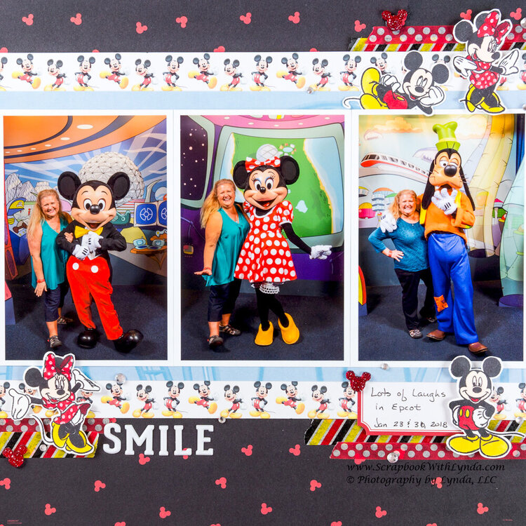 Mickey, Minnie and Goofy at Disney World